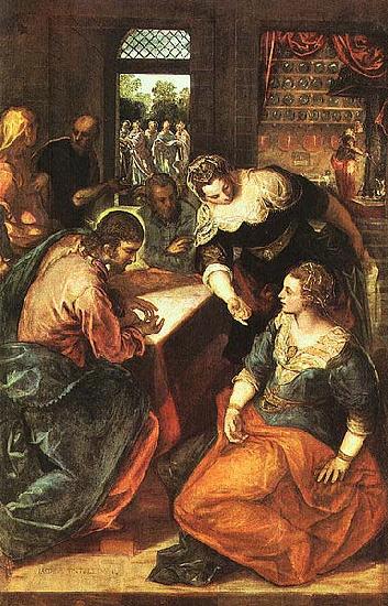 TINTORETTO, Jacopo Christus bei Maria und Martha